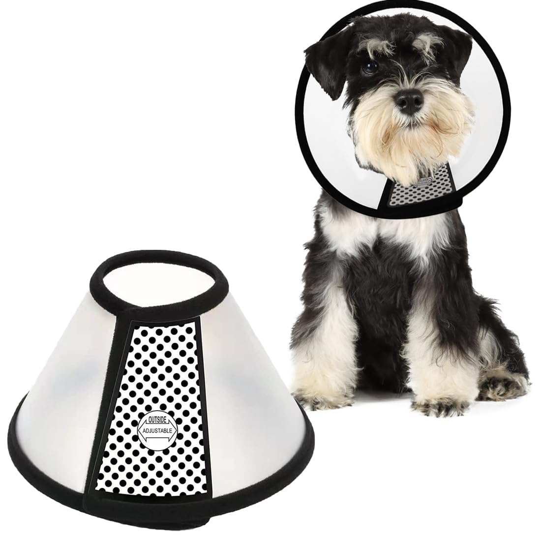 AFCJLTO Pet Cone Recovery, Halskrause Katze, Leichter Kunststoff Elisabethanischer Kragen,Geeignet für Katzen mit einem Gewicht von 5 bis 7 kg oder kleine Hunde (Halsumfang 27-31cm，XL)
