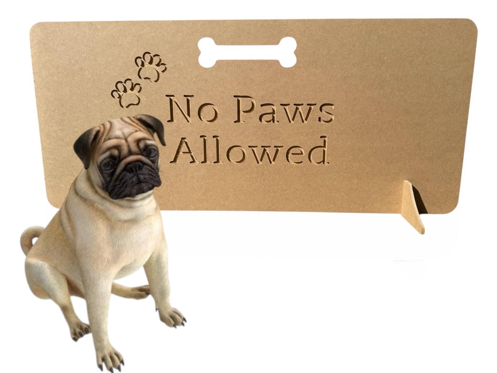 Wooden Stopper Barrier – Freestanding Dog Stopper for Stairs | Dog Barrier Gate | Portable Wooden Stopper | Puppy Gate for Stairs Indoor | No Drilling Required (30cm (H) x 60cm (W))