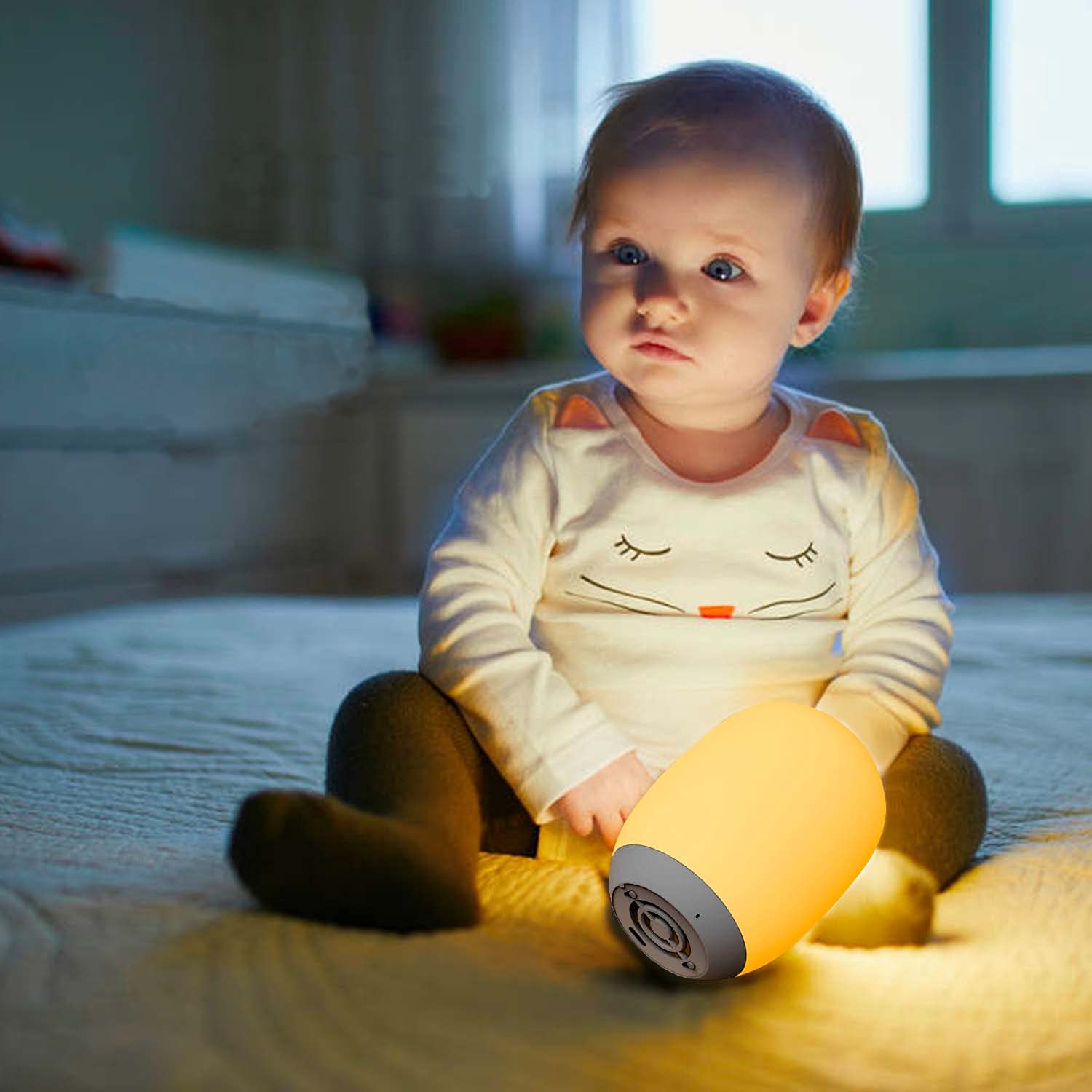 Abyss Baby Night Light Touch Smart Color Changing Egg with Stable Charging Pad,Touch Control, RGB Color Changing,Silicone and ABS Nursery Led Lamp,Dimmable Kid Egg Night Lights for Breastfeeding.