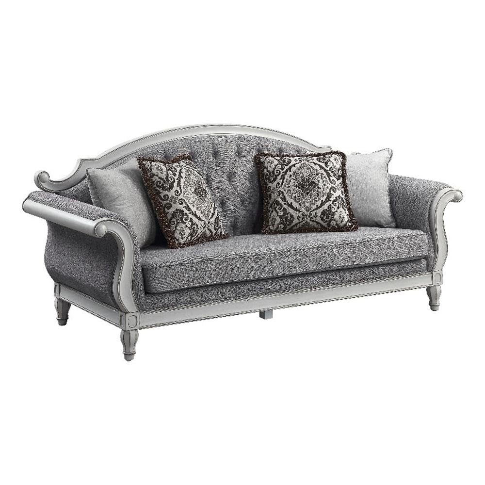 Amazon.com: Acme Furniture Florian Tufted Fabric Sofa with 4