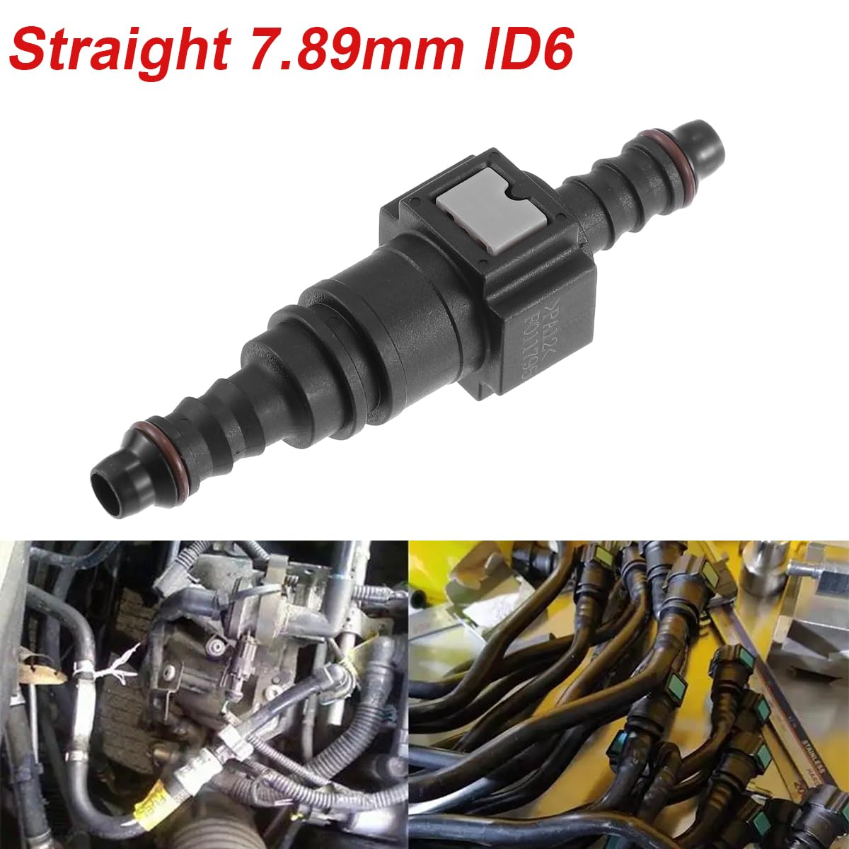 JNNJ 2 tubi del carburante, attacco rapido, maschio, chiusura rapida, tubo per auto (ID6)