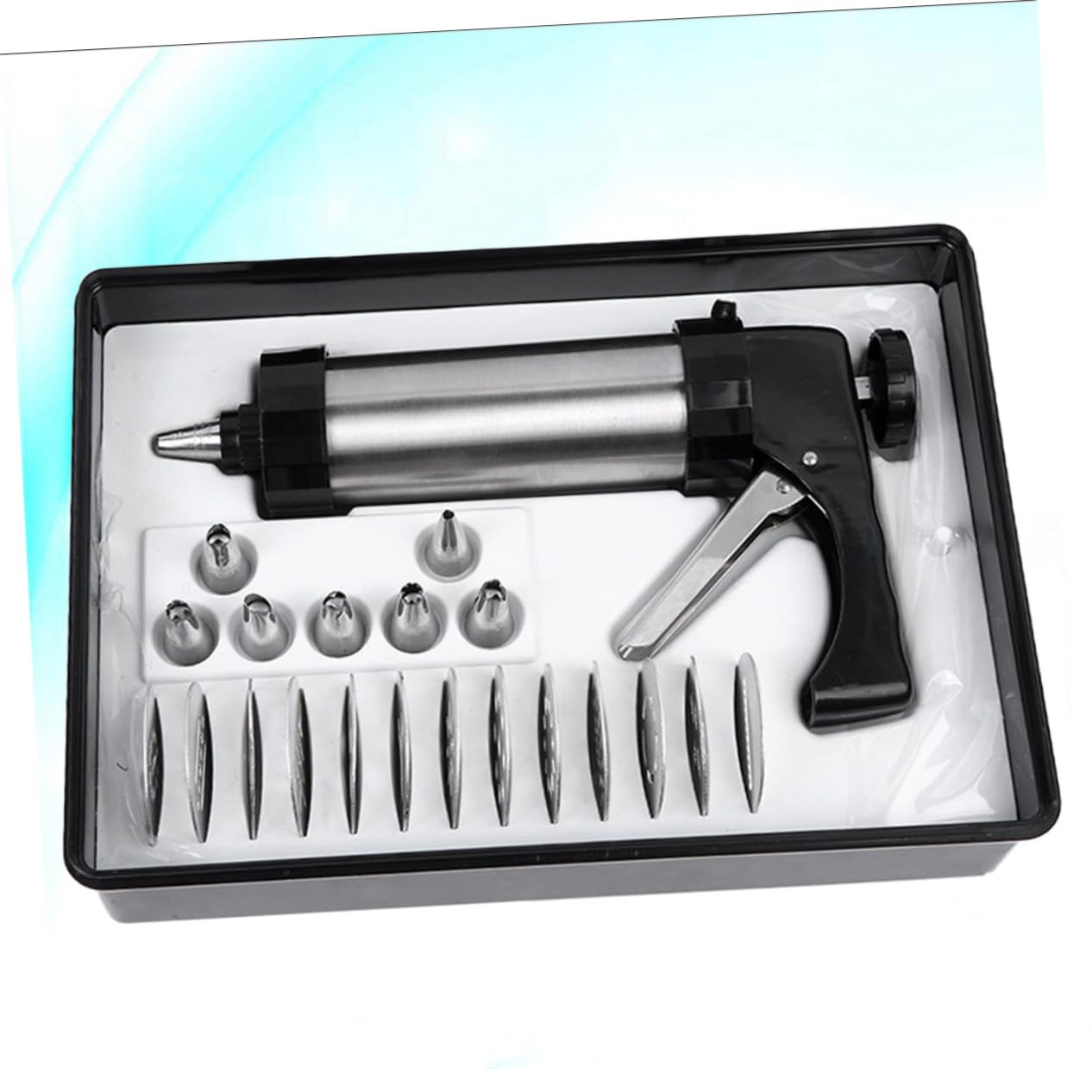 Presse à Biscuits et 7 Embouts 21 Pièces Métal Plastique avec 13 Disques