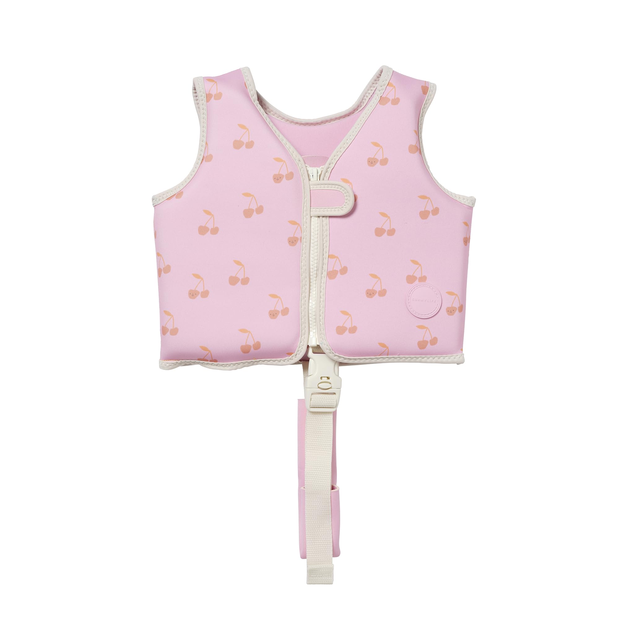 SUNNYLiFe Swim Vest for Toddlers 1-2 | Cotton Candy Cherry