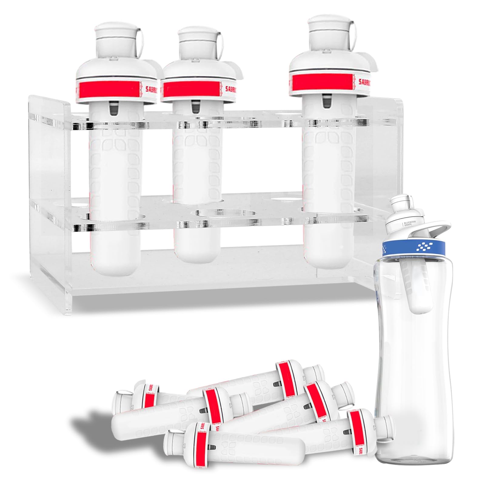 GQLHYD Cirkul Cartridge Holder, 6-Hole Acrylic Organizer - Leak-Proof Flavor Case for Cirkul Accessories, Keeps Countertop & Fridge Neat, Perfect for