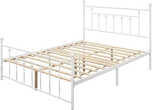 Miniatura 5 de Overstock Melia - Cama con plataforma de metal, tamaño king blanco