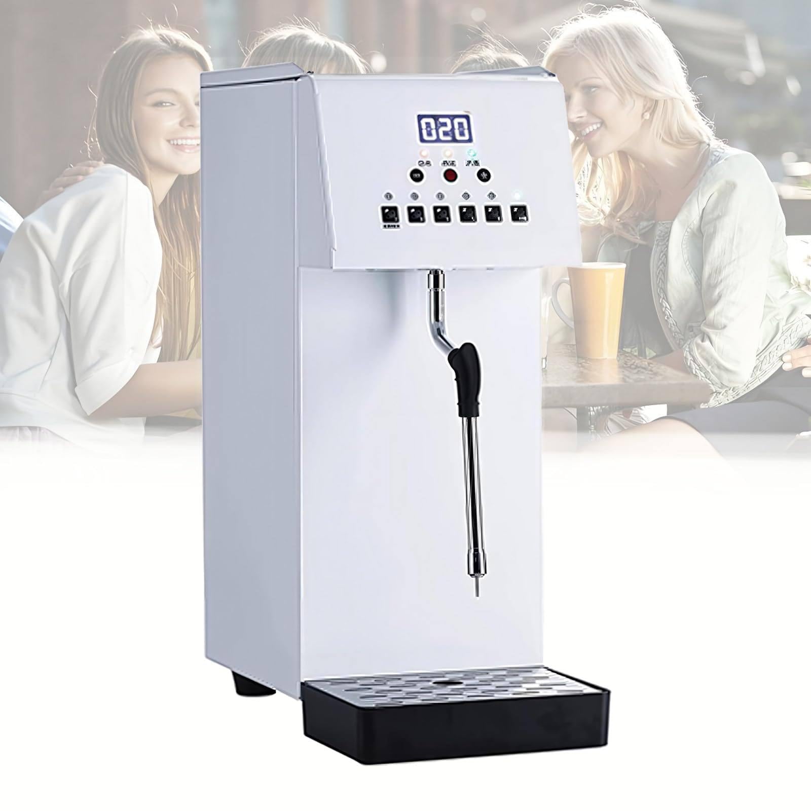 Profesjonalny spieniacz do mleka parowego, automatyczna maszyna do spieniania do kawiarni, biura, domu, pojemność 6 l, idealny do smoothie, kawy i gorącej czekolady