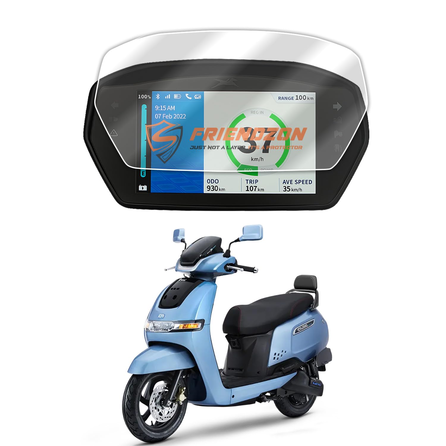 9H Screen Guard Protector for TVS iQube EV 6 inch || Instrument Cluster Protector || Scratch Guard [Not Tempered Glass]