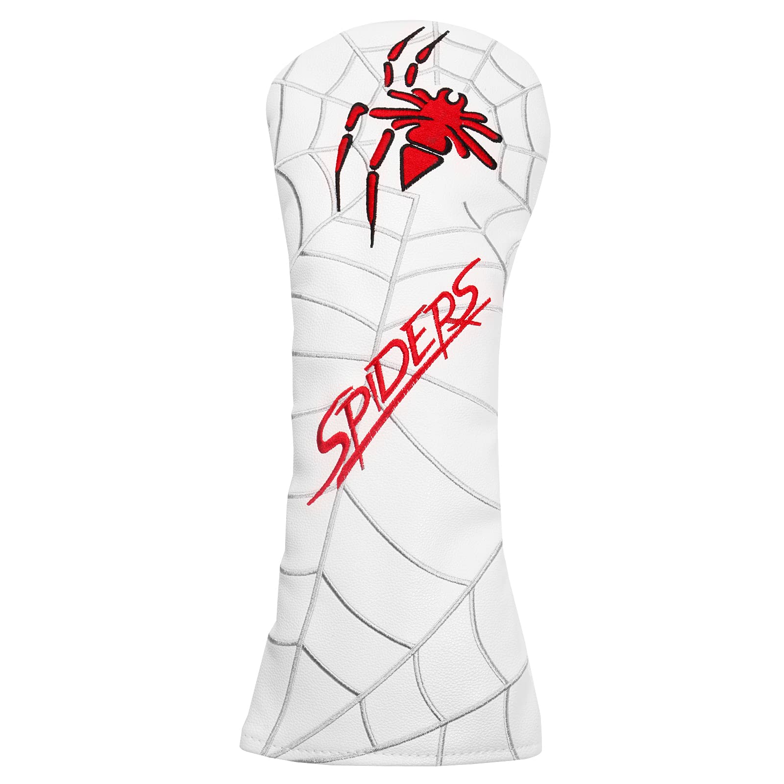Spider Golf Club Head Covers for Driver Cover Fairway Cover Hybrid Cover PU Leather Headcover (White Driver Cover)
