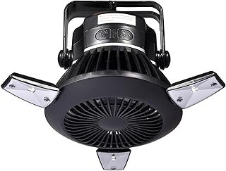 Solarny wentylator kempingowy z oświetleniem LED, przenośny wentylator do namiotu z hakiem, do ponownego ładowania przez USB, przenośna latarnia LED z wentylatorem sufitowym, wentylator zasilany bateriami