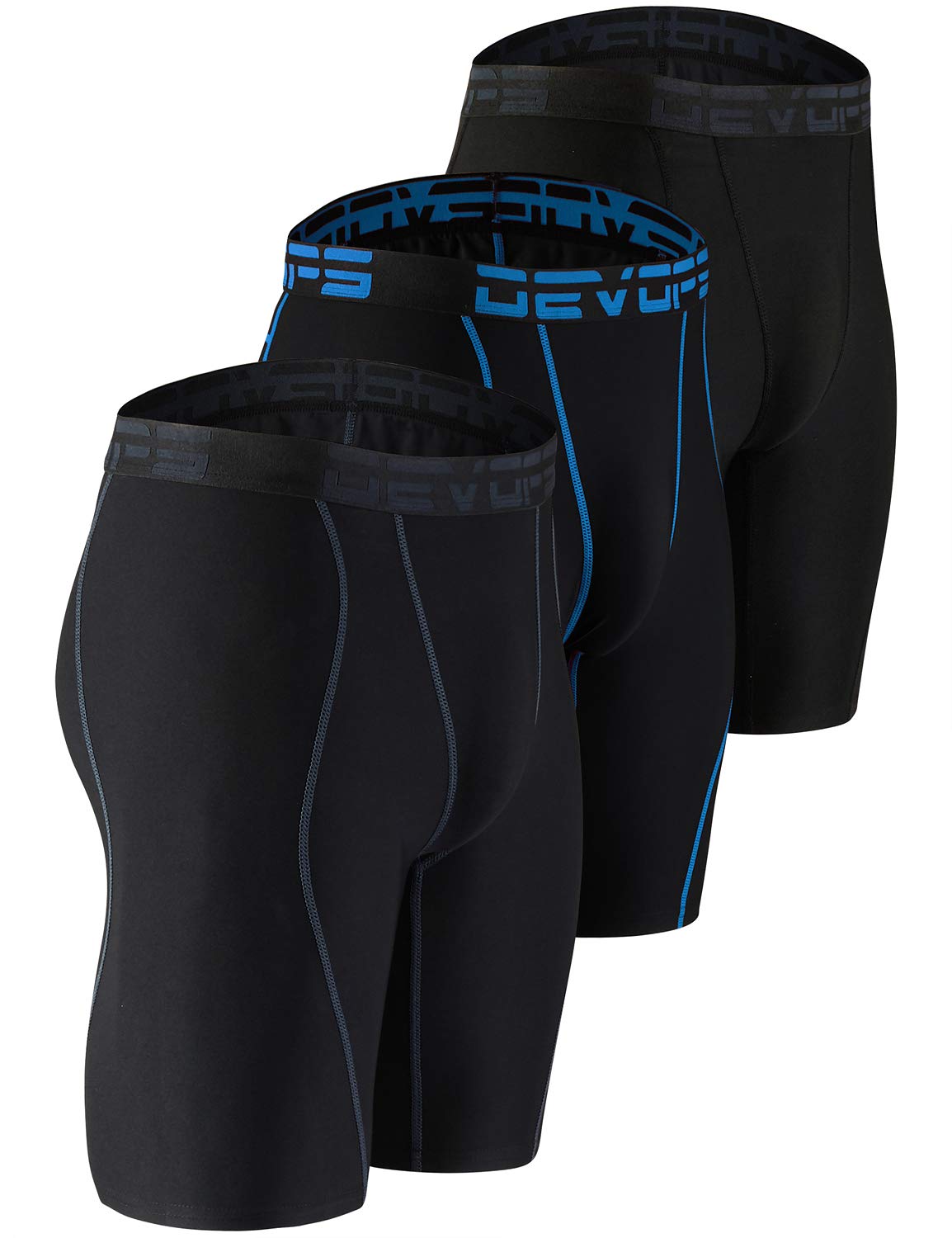 DEVOPS2 Pack Men's Compression Pants Athletic Leggings with Pocket/Non-Pocket