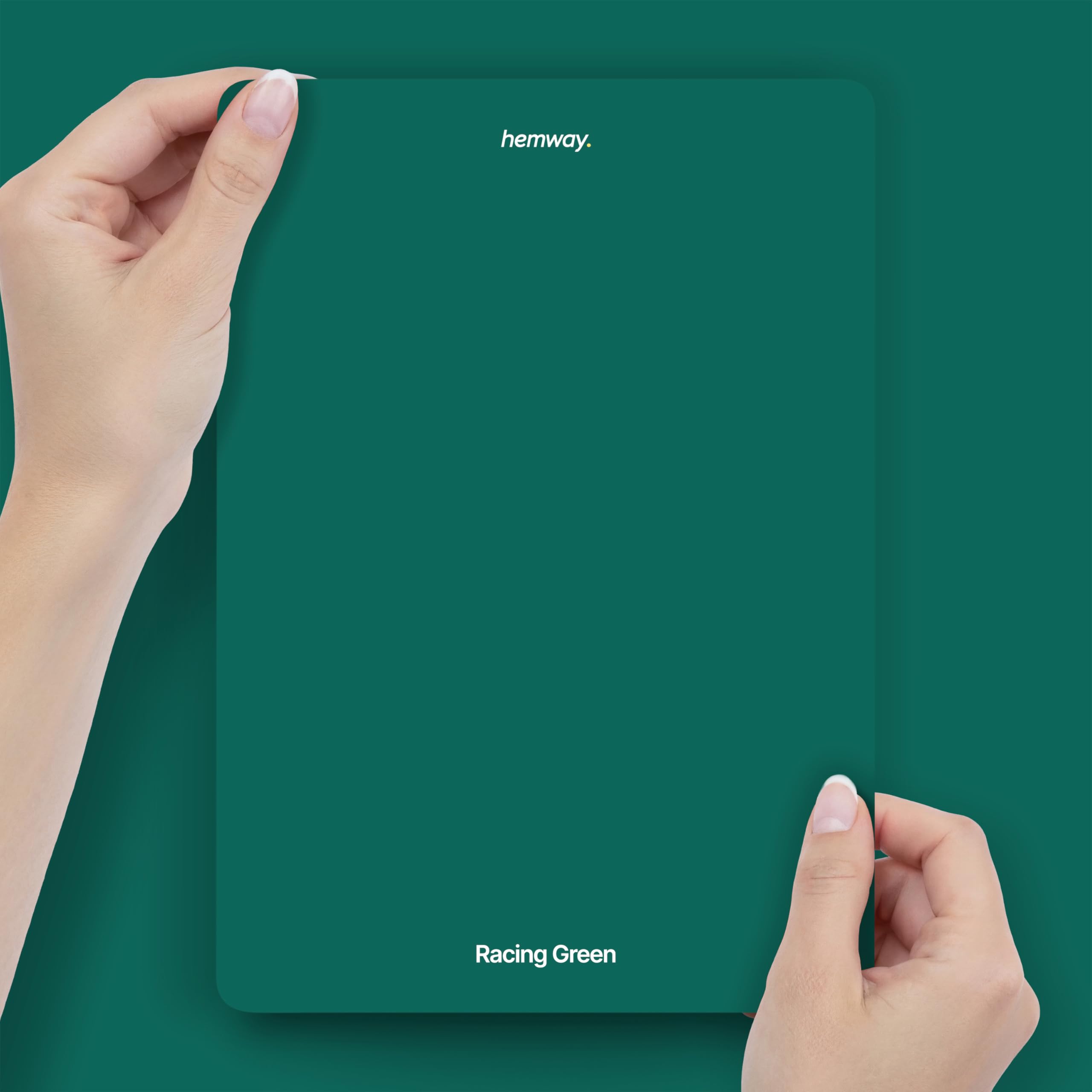Hemway Racing Green Peel & Stick Sample Chalk Paint | A5 Accurate Colour Swatch, Mess-Free Alternative to Paint Tester Pots, Easy To Use, Eco-friendly, for Interior Furniture & Walls