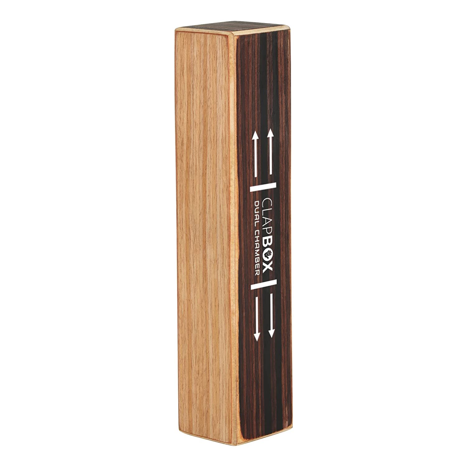 Clapbox Dual Chamber Sound Shaker- Rubber Wood (Brown) 1