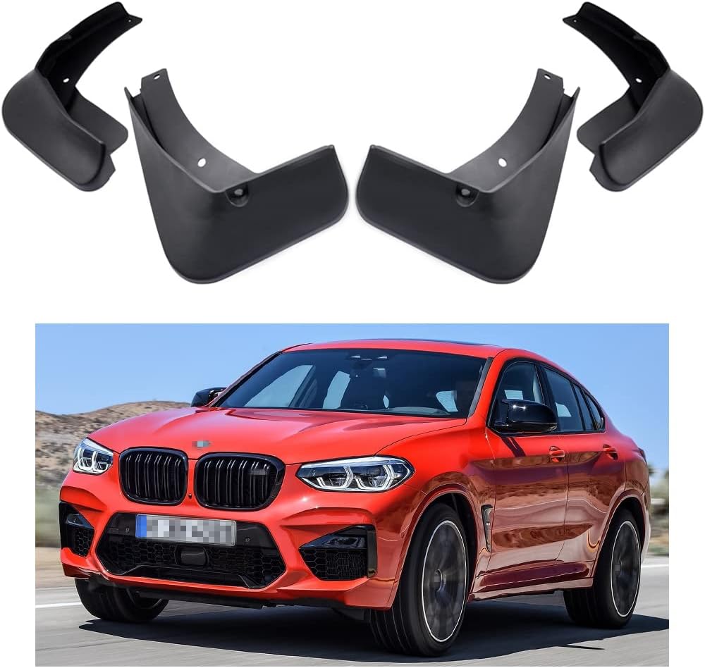 Car Rubber Mud Flaps Mud Guards For BMW X4 M Sport 2019-2020, Front Rear Splash Guard Wheel Covers Fender Styling Accessories