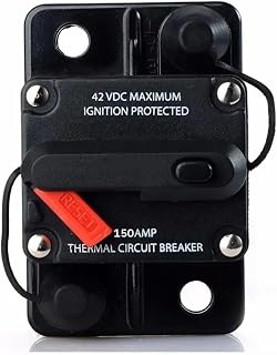 1PC Insurance Seat Switch Overload Protection High and Low Temperature High Current Audio Fuse Seat RV Circuit Breaker (Color : 150A)