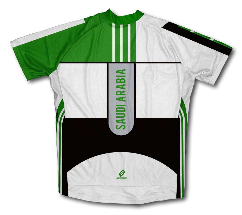 ScudoPro Saudi Arabia Short Sleeve Cycling Jersey for Men - Size 3XL White