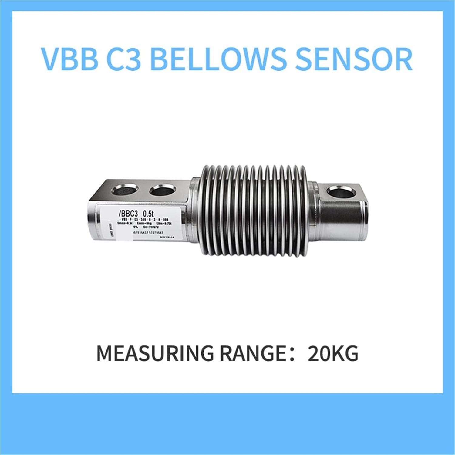Schenck VBB Load Cell 10KG 20KG 50KG 0.1T 0.2T 0.5T, Bellows Weighing Sensor for Belt Scale, Chemical Pharma Precision(C3 20KG)