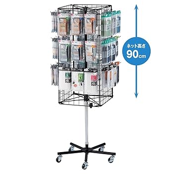 大熊猫　什器 3面回転ネット什器 回転什器 ディスプレイ ネット什器 store-express_61-126-6-2