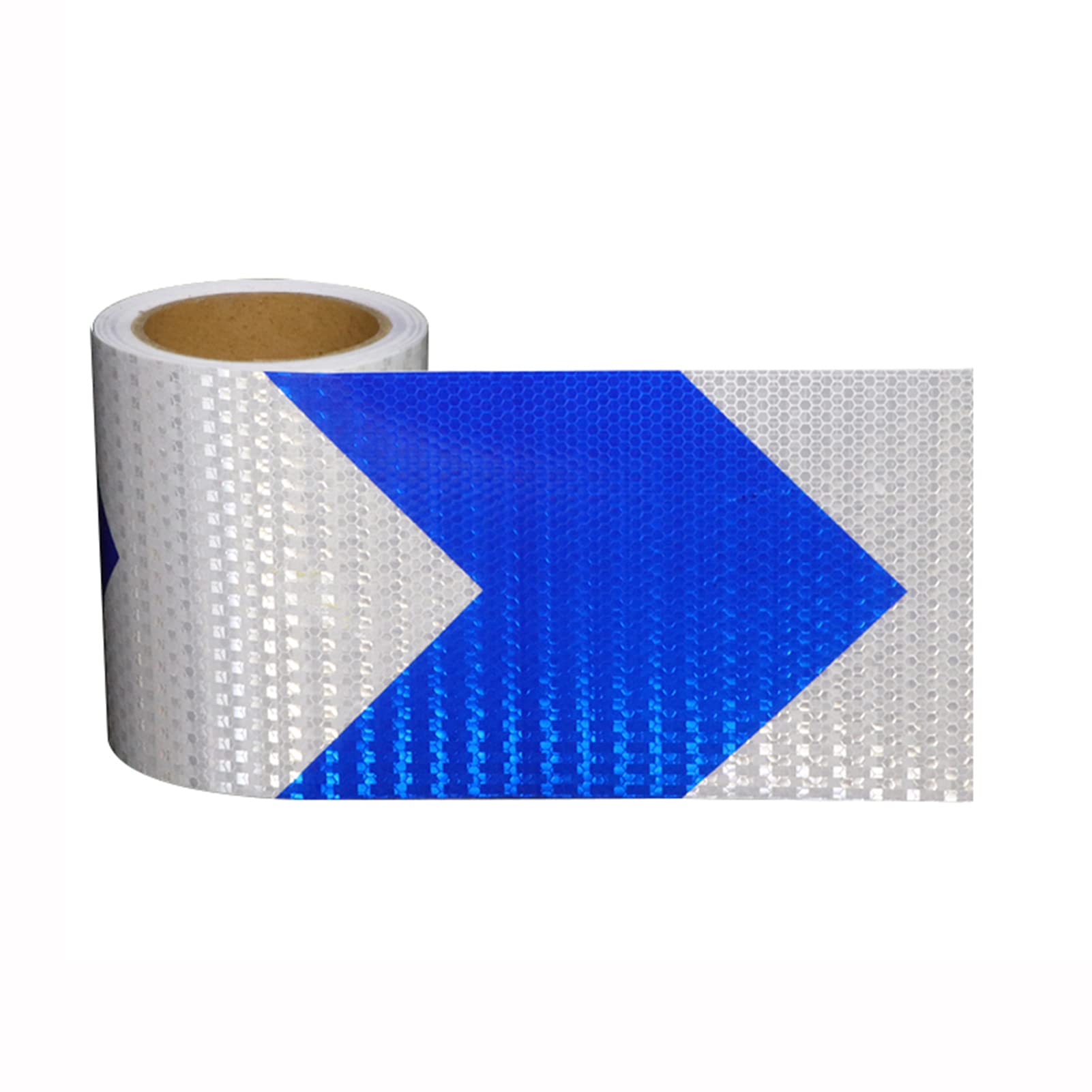 VHcgCGJ reflective tape, Adhesive Hazard Warning Tape High Intensity Reflector Marking for Outdoor Steps(Blue White)