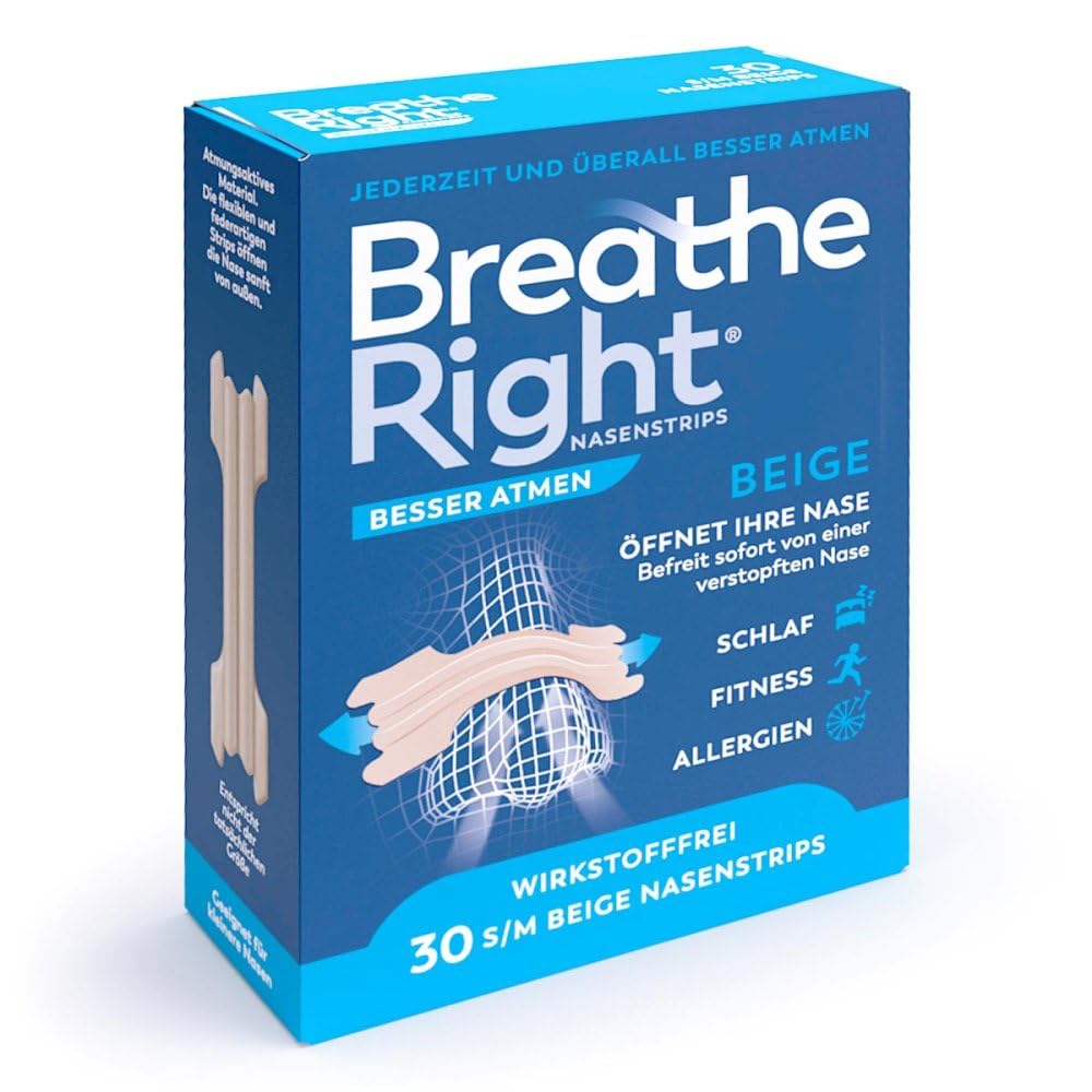 Besser Atmen Breathe Right Nasenpflaster beige normal, 30 Sztuka Chodnik