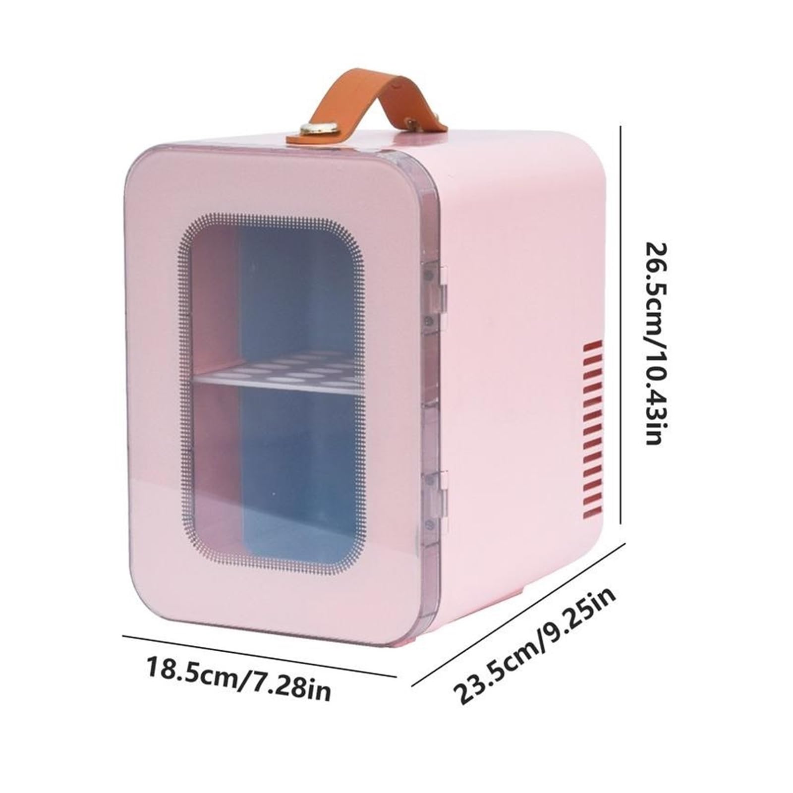 Refrigerador Inteligente de Viaje for Coche, pequeño, Transparente, de 6 l, con 2 Modos de refrigeración, Ahorra Espacio y es Ideal for el hogar.(Black)