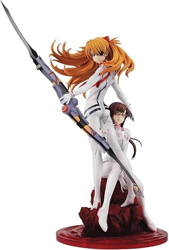 Megahouse - Evangelion tres veces en una vez - Serie de gemas - Figura de PVC Asuka & Makinami