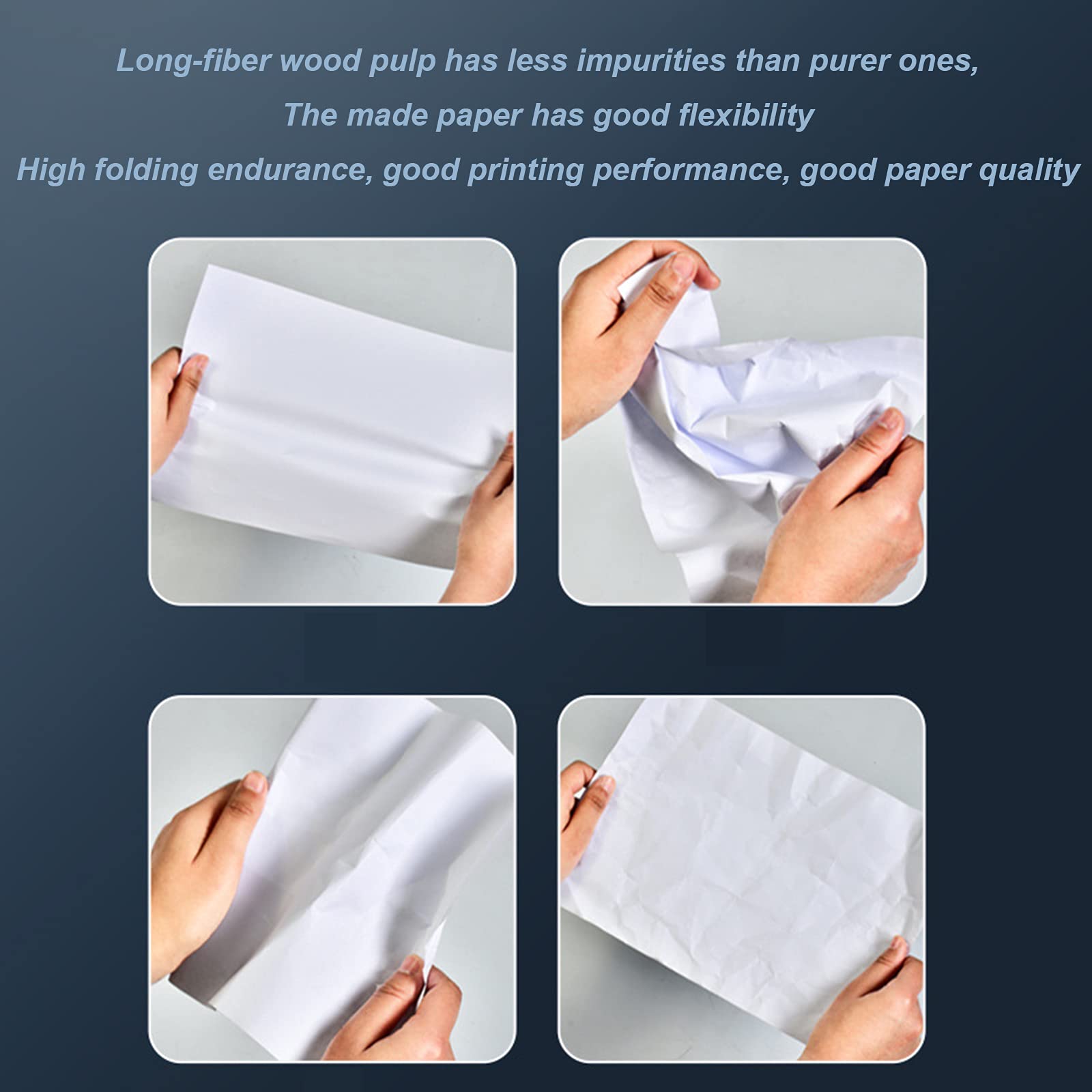 Impresión en Papel A4 Papel de Copia 500 Hojas de Material de Oficina Borrador de Papel Blanco FCL 5 Paquetes