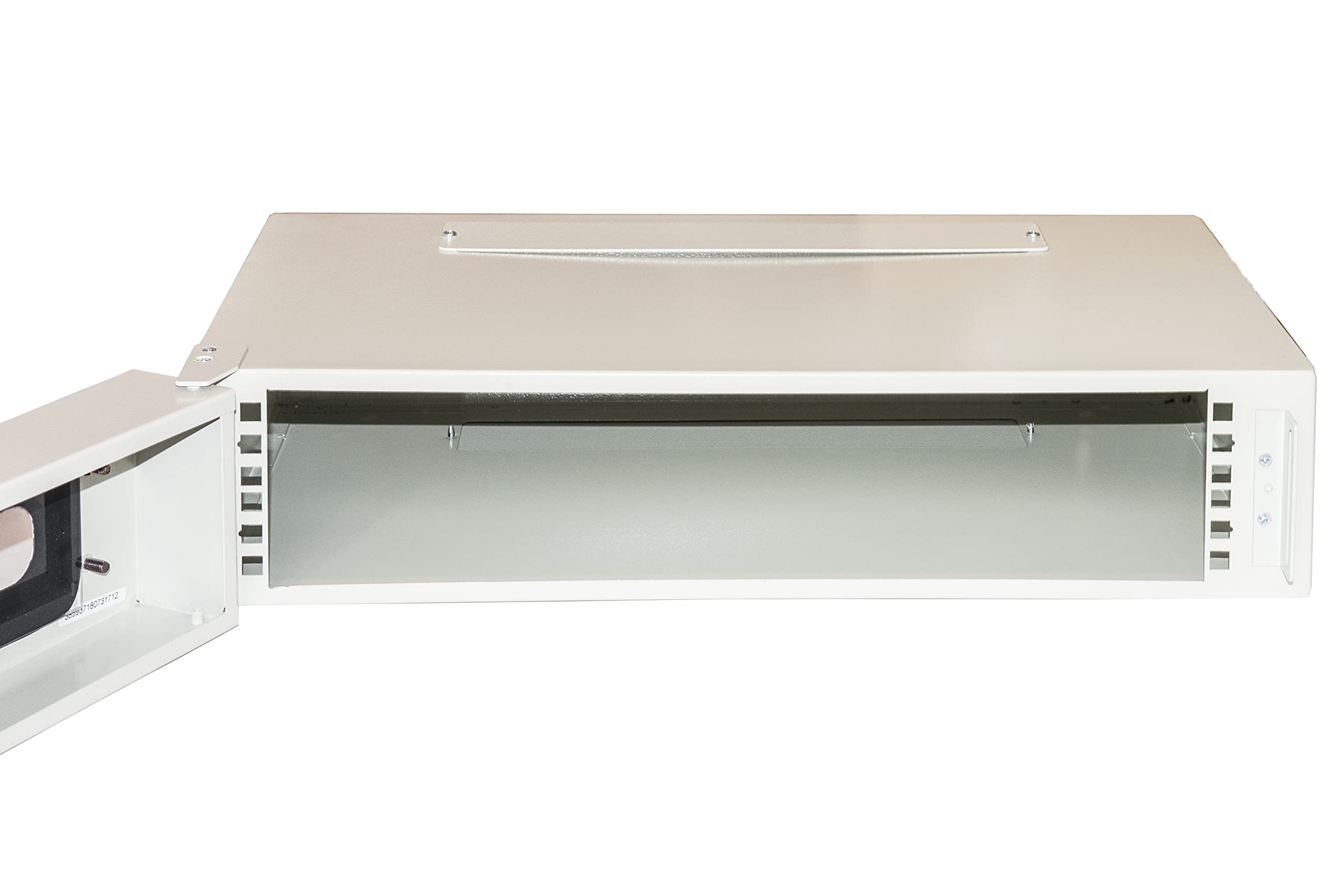 Link Accessori Armoire Rack 19" 2U Profondeur 360 mm, Couleur Gris avec Porte Verre (H x l x L) 12 x 36 x 54 cm