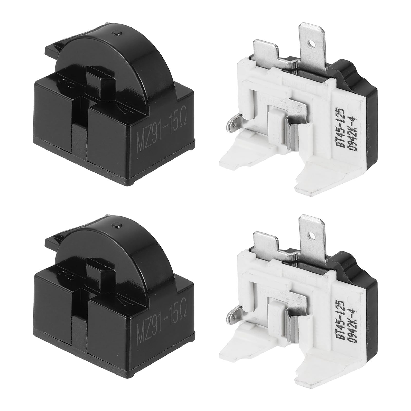 sourcing map Lot de 2 relais de démarrage PTC pour réfrigérateur 15 Ohm 1 broche et 1/6 HP Protection contre les surcharges pour réfrigérateurs refroidisseurs compresseurs protecteurs