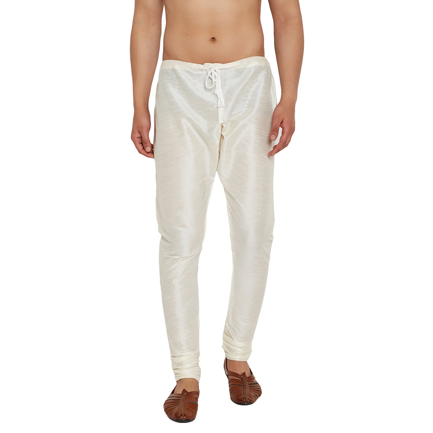 (Since 1958, Mens Maroon Dupion Silk Churidaar Pyjama, Size: Freesize