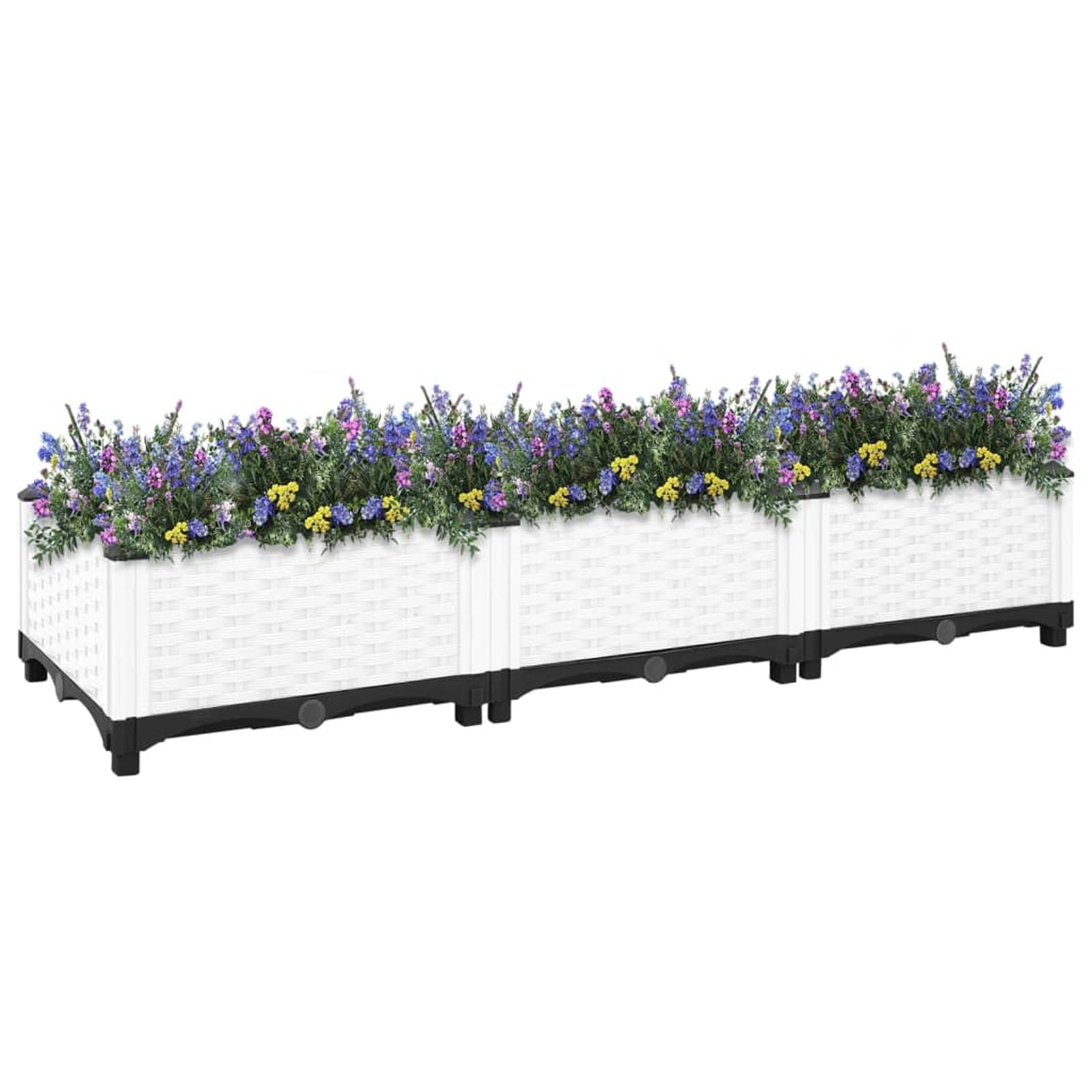 ZEYUAN Arriate, Mesa De Cultivo, Huerto Urbano Terraza, Jardineras Exterior, Maceteros Exterior, Jardinera Balcon, Polipropileno 120x40x23 cm