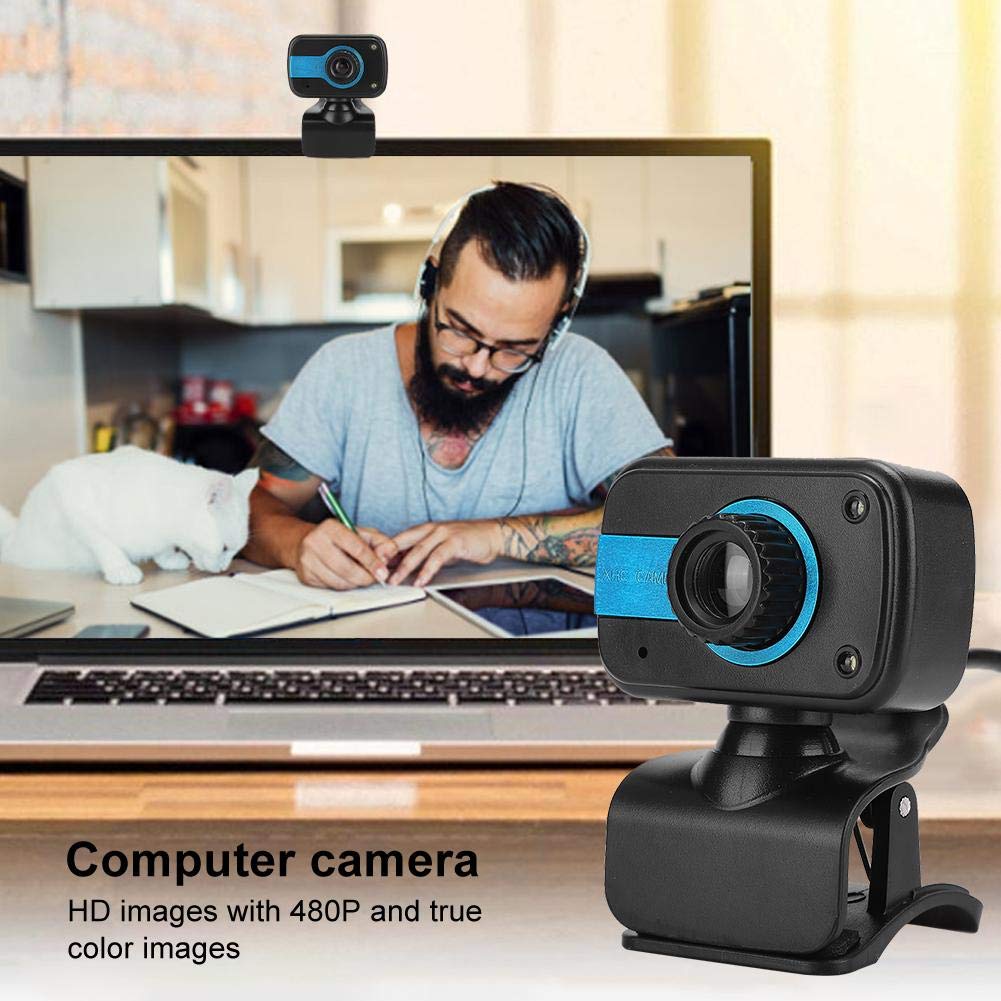 HD-webcam Met Ingebouwde Microfoon – 480P, 360° Draaibaar, Autofocus – Voor Laptop En Desktop – Plug-and-play