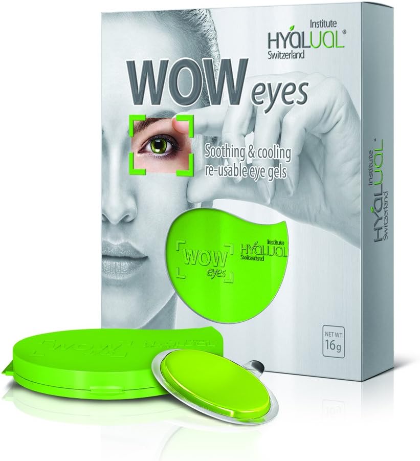 Hyalual Gel WOW Eyes Mask - Tightens, Smooths and Tones Sensitive Skin Around the Eyes - Perfect Eyes Skin Care Removes Dark Circles, Eye Bags, Puffiness