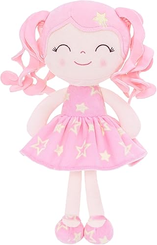 Miniatura 7 de Gloveleya Muñecas de bebé suaves y cómodas para el primer bebé, muñeca suave para niñas con vestido azul estampado de estrellas de 12 pulgadas serie