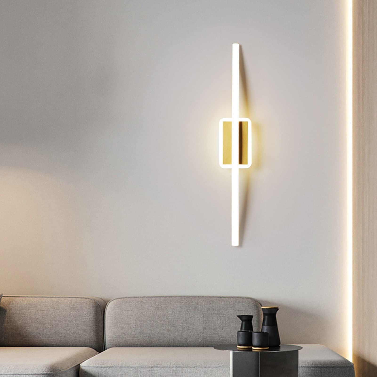 Lampade da parete e applique Lanterna da parete ad arco moderna Applique da parete ad arco lungo Lampada da parete a LED in acrilico minimalista metallizzato creativo Lampada da soffitto a LED Lampada