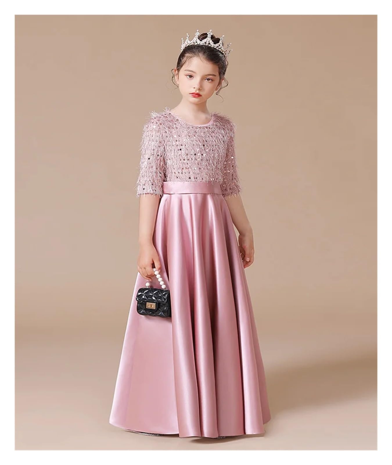 Vestido de Navidad for niñas de Flores, Vestido for cumpleaños, Fiesta Formal, Concierto, Banquete, Vestido de Princesa, Vestido de Fiesta for cumpleaños Infantil.(Ivory,6)