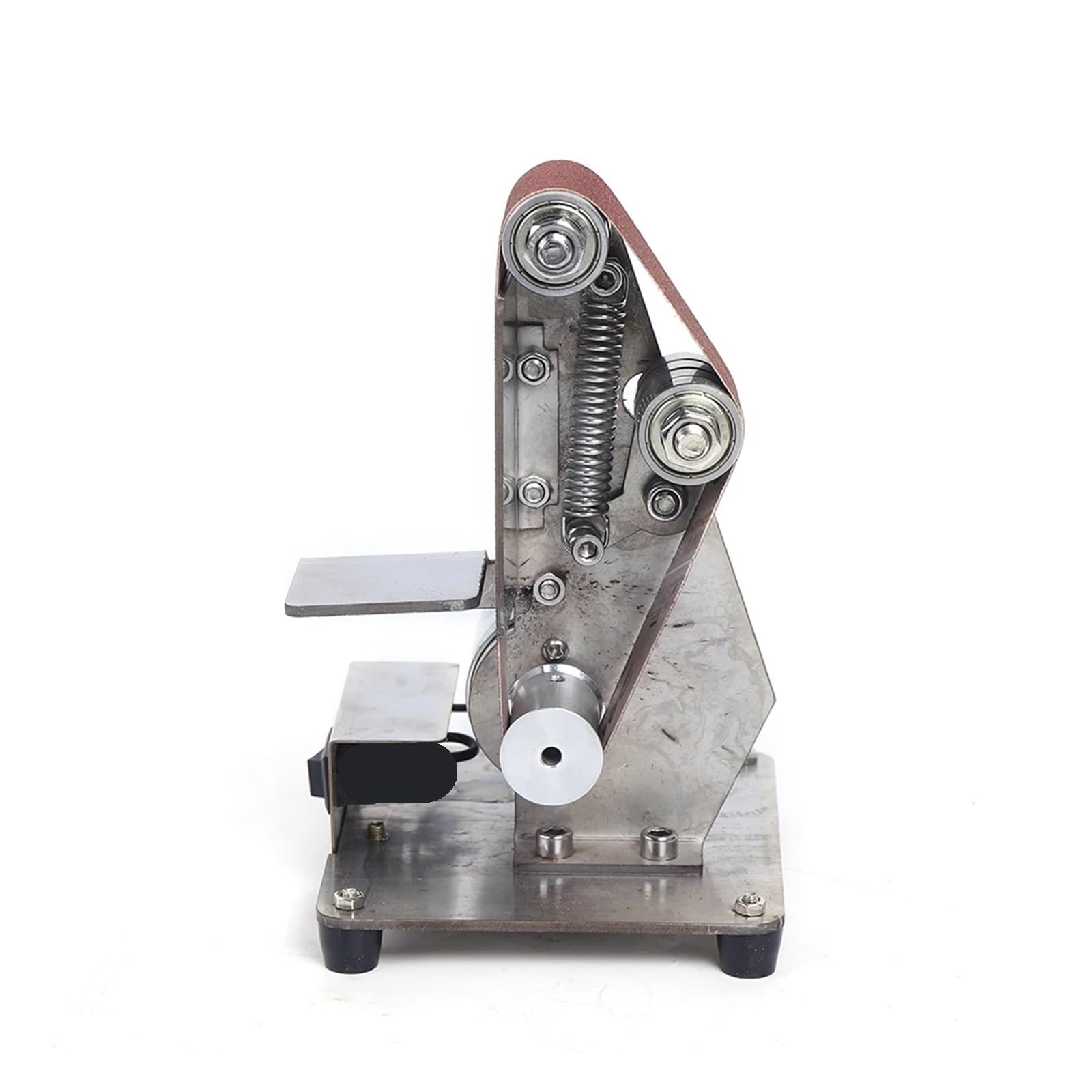 Csdasw Silver Mini Electric Grinder Belt Machine Belt Grinder Polishing Machine Grinding Jewellery Diy
