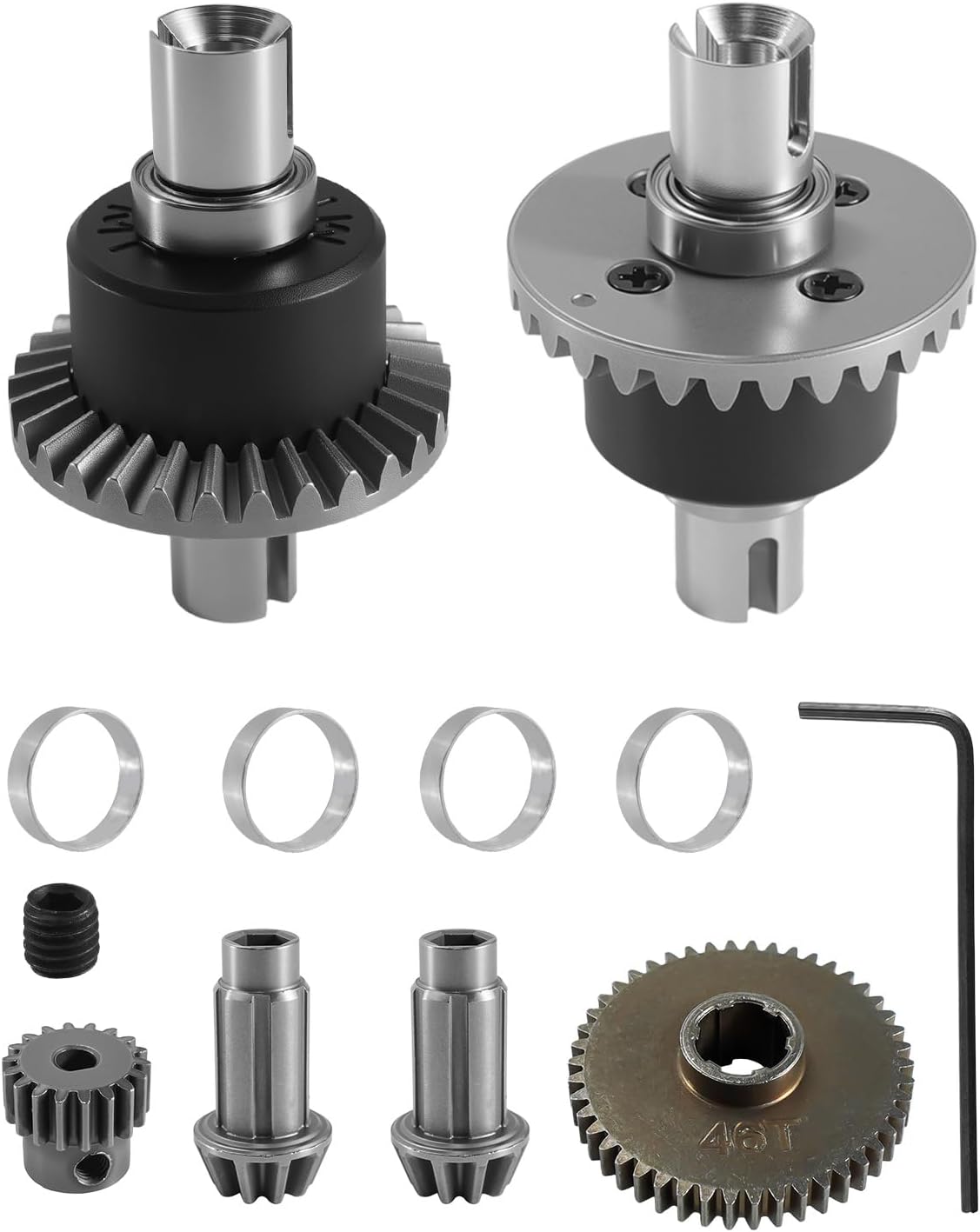 Differential Drive Assembly and Set Accessories Parts Compatible with JJRC C8805 RC Car 1/14 RC Buggy Cars