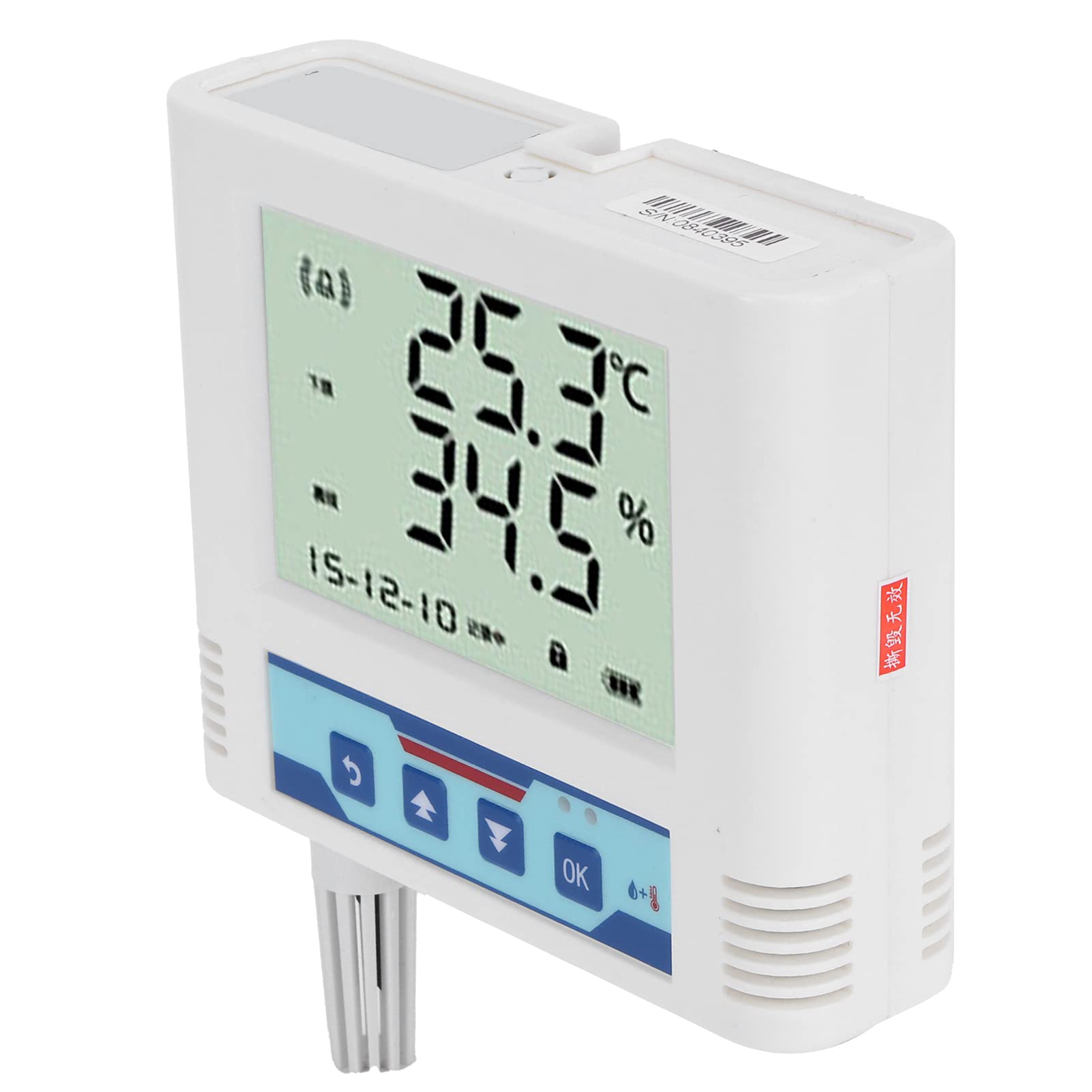 Sensore di umidità della temperatura WiFi Monitor remoto wireless di temperatura e umidità con ampio display Alta precisione per celle frigorifere Magazzino Serra Sala server ABS