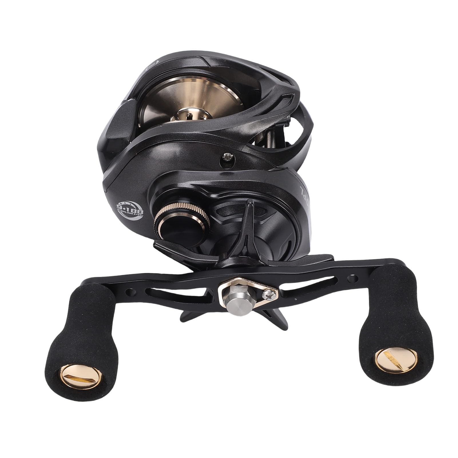 FILFEEL Moulinet de Pêche Baitcasting en Eau Salée avec Frein de 20 Kg 6.3 : Rapport de Vitesse Corps en Fibre de Carbone Double Culbuteur Moulinet de Pêche pour Droitier pour la en Bateau de Mer