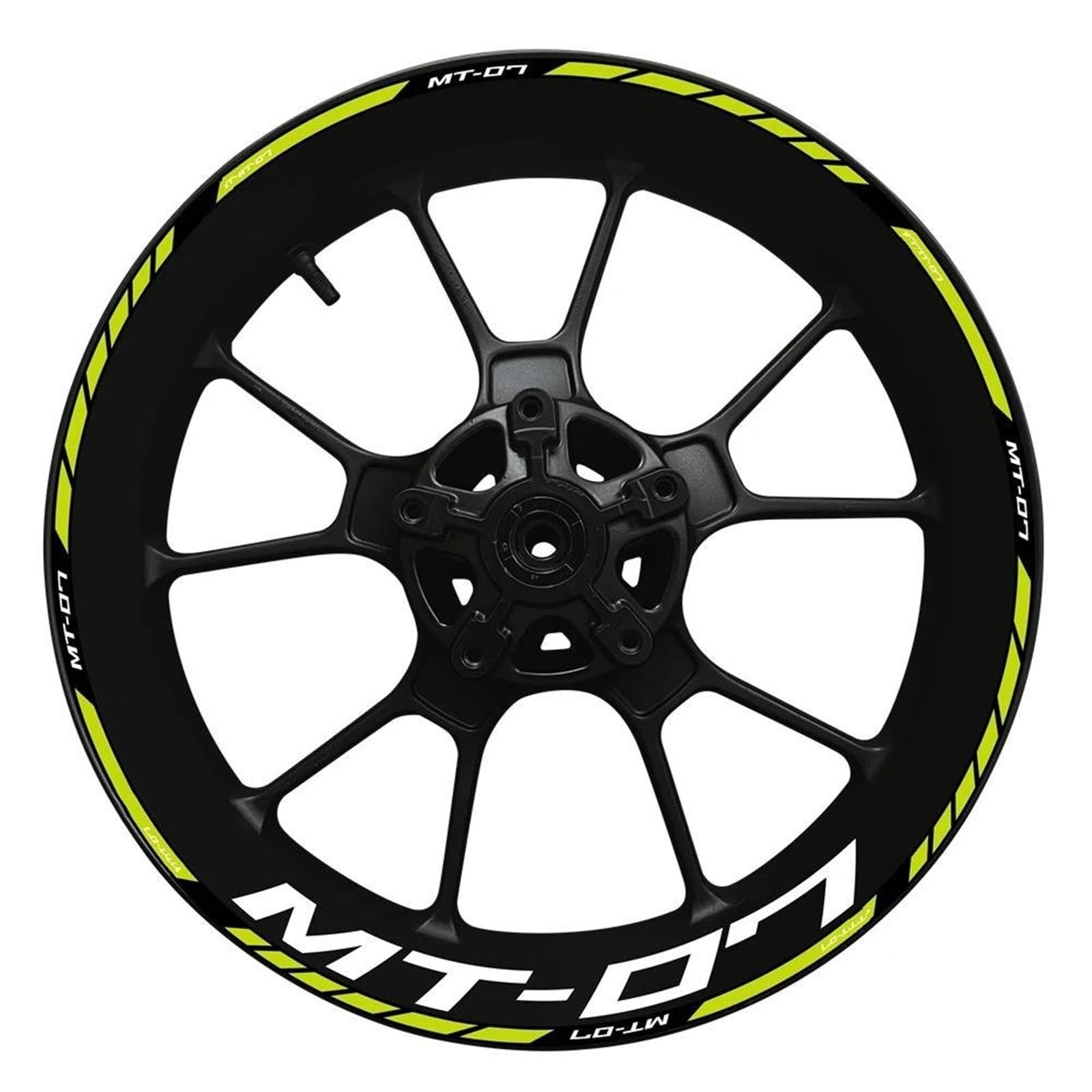 Inner and Outer Rim Reflective Waterproof Sticker 2022 for Yamaha MT-07 Wheel Hub Decal Decoration MT07 Set MT 07(Color15)