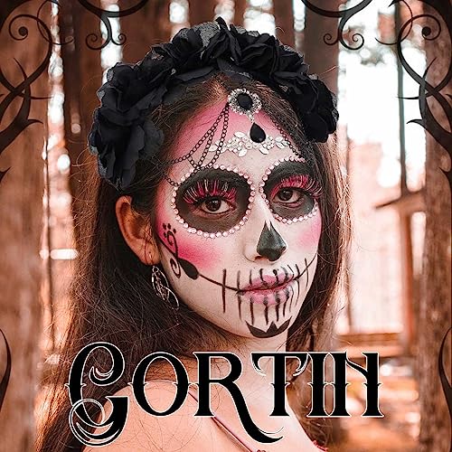 Gortin Gothic Headband Halloween Black Rose Headpiece Head Chain Vintage Flower Headband Masquerade Cosplay Party Costume Hair Band Witcher Makeup Ball Hair Accessory For Women thumb #6