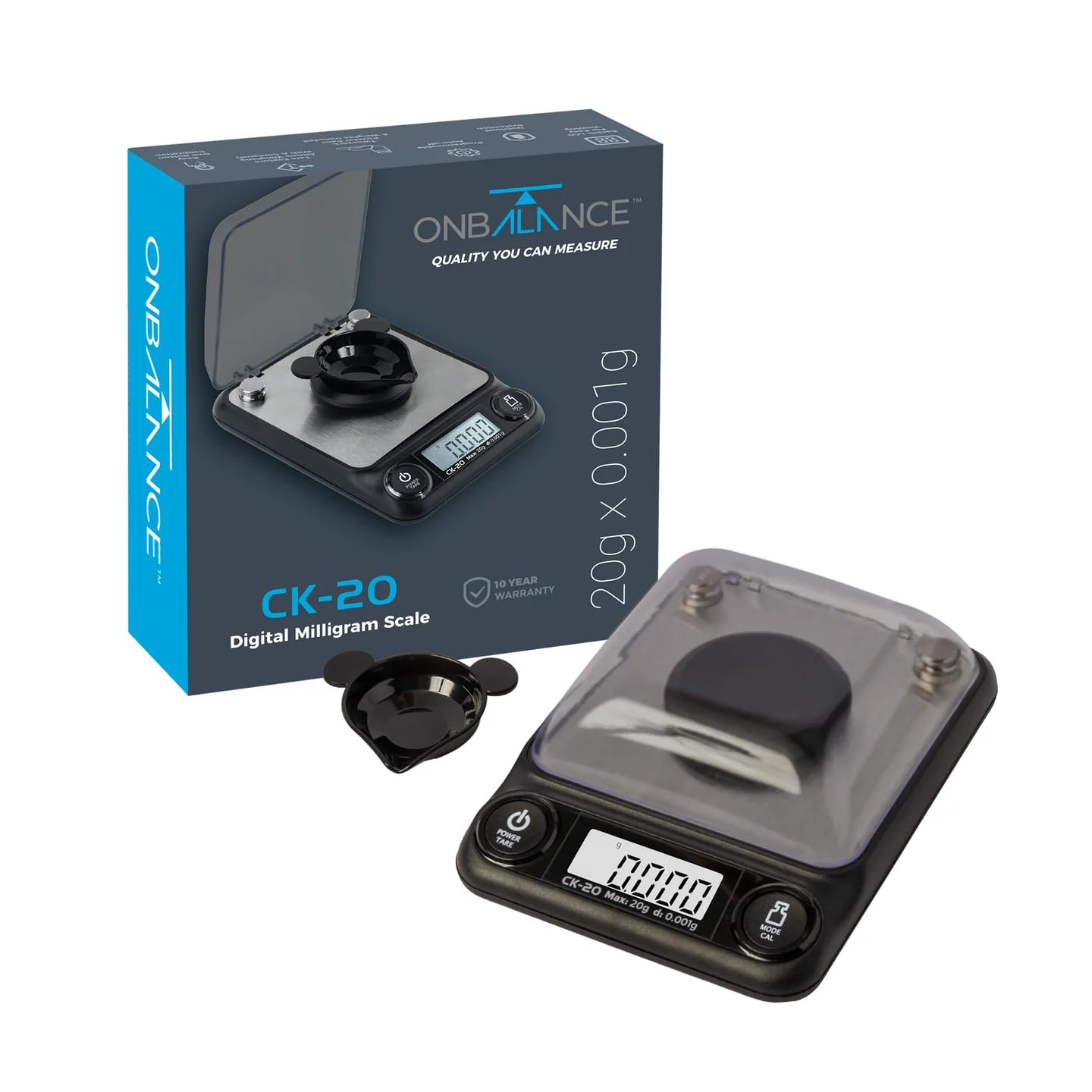Preciso Pesatura Digitale Mini Scala 10Yr Garanzia 20g x 0.001g