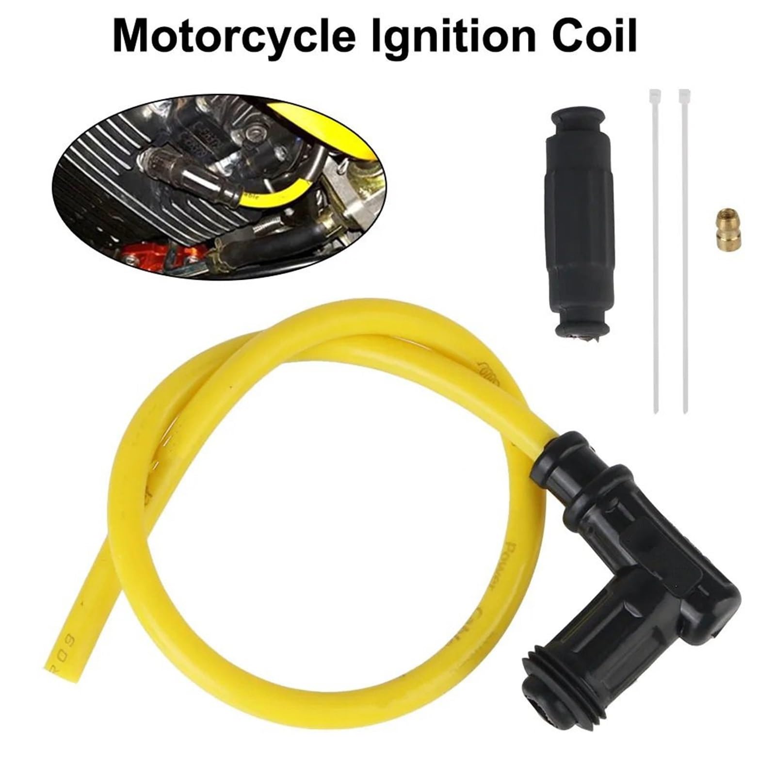 Lridium Cable Spark Plug Motocyklowa cewka zapłonowa uniwersalna do wyścigów motocyklowych Go Kart ATV Scooter Moto Cewka świeca zapłonowa cewka(120 angle Blue)