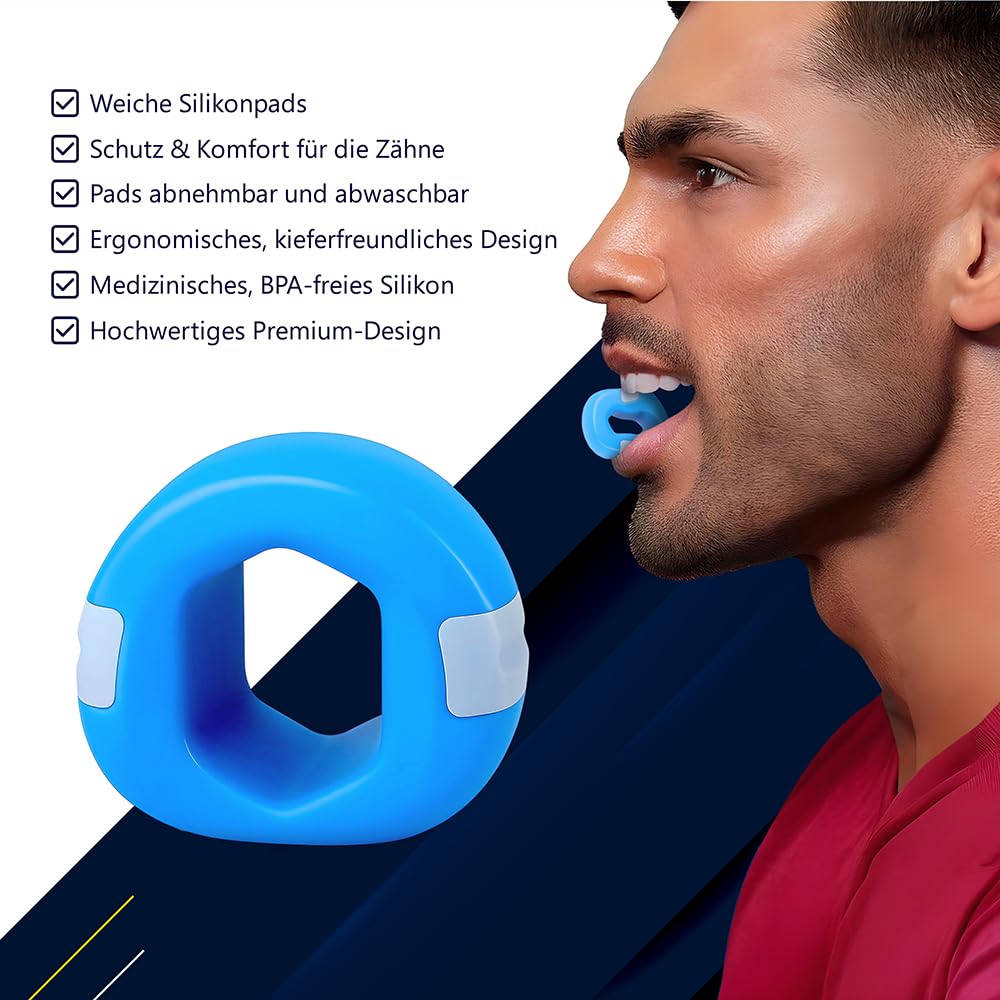 Jawline Trainer & Mascella – Rimozione mento doppio & Jawline Exerciser per un efficace allenamento della mascella e costruzione muscolare, per fitness e sport per uomini e donne