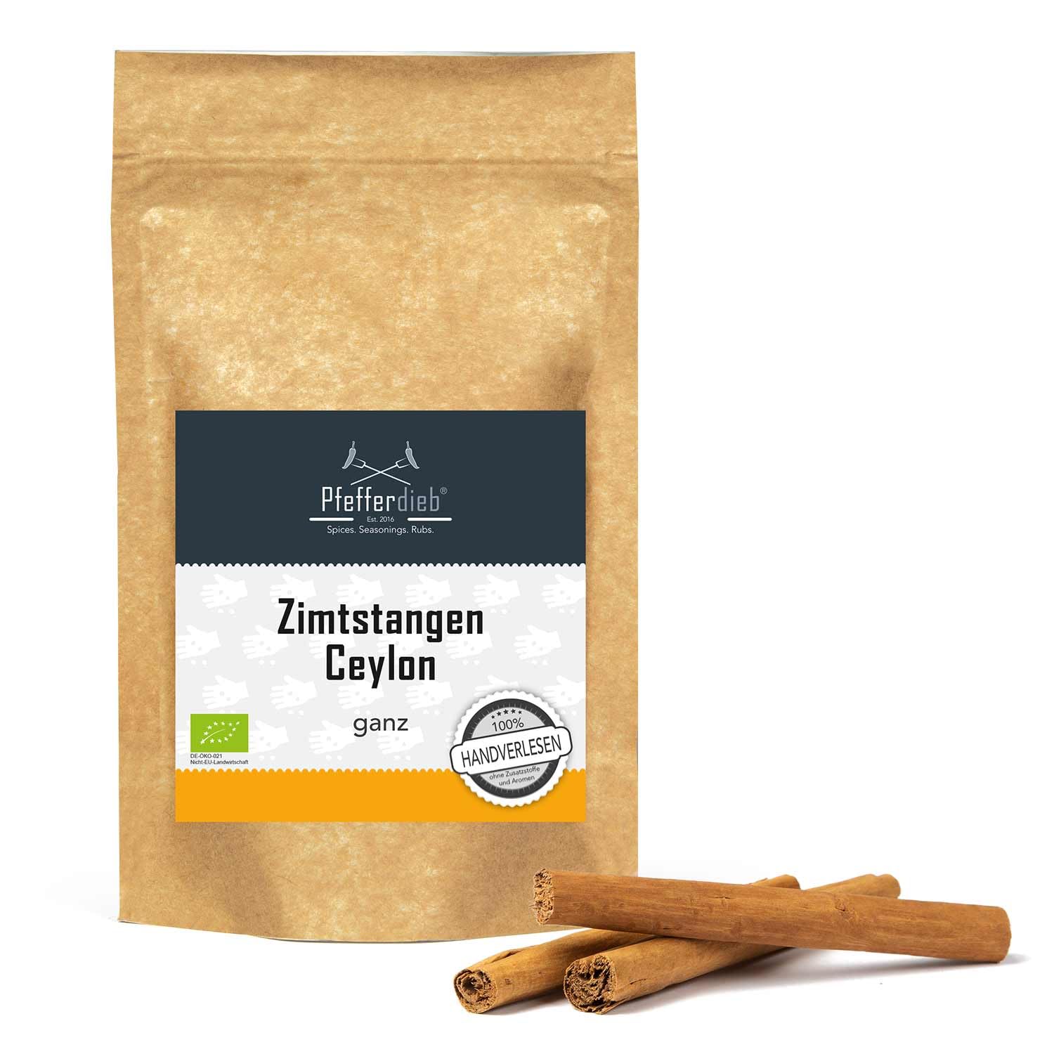 Ceylon Zimt, Zimtstangen, 100% echtes Zimt direkt und erntefrisch aus Sri Lanka, 20 Stck. - Pfefferdieb®