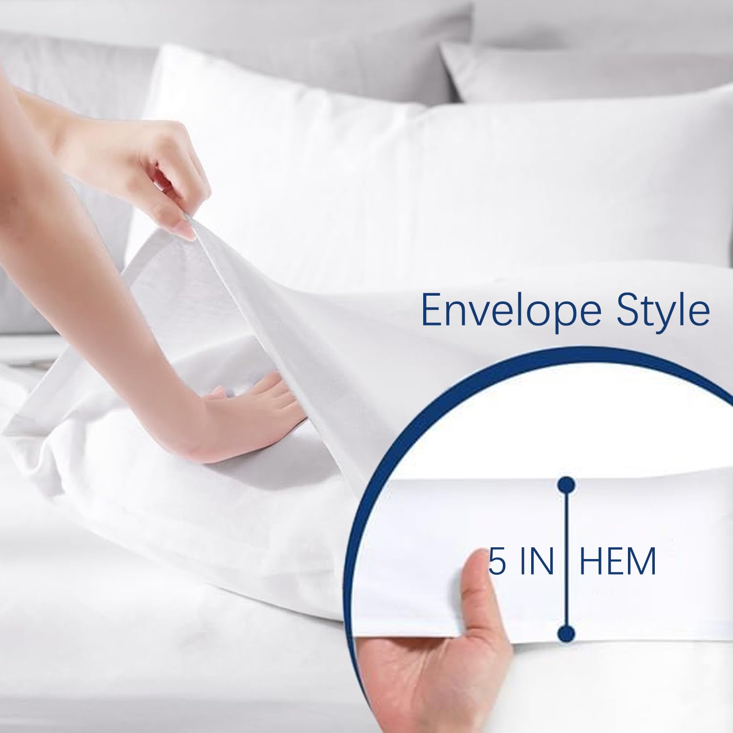 Bulk Pillow Cases Standard Size Set of 12 Pack Basic Pillowcases White Pillow Case Hypoallergenic Pillowcase Soft Envelope Closure Covers 20 x 26 Inches