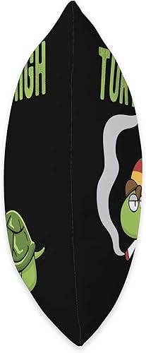 Miniatura 2 de BCC Weed Smoking Shirts Marihuana Stoner Regalos Weed Smoking Turtle Turtley High THC CBD Marihuana Stoner Throw Pillow, 18 x 18, Multicolor