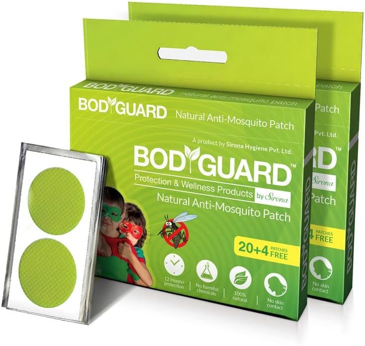 Natural Mosquitoes Repellent Patches | Bug Repellent Patches | Premium Mosquito Patches for Kids, Adults, Camping, Travel, Outdoors & Home Protection (2 X 24 Patches)
