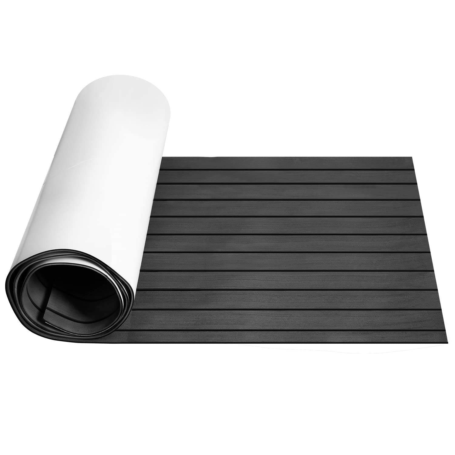 240x90cm Eva Schaum Boot Bodenbelag Matte, Deck Bodenbelag Matte, Selbstklebend Deckteppich Meeresboden, Nicht -Skateboard, für Boot, Boden, Surfen, Yachten (Dunkelgrau)