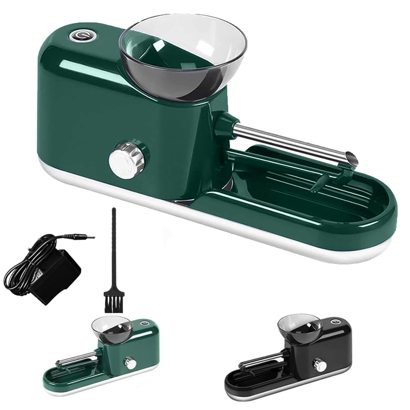 Macchina per rollare Sigarette, Macchina a rulli prefabbricata, Macchina a Automatica con Tubo di Fumo da 6,5/8 mm, Nera(Green)